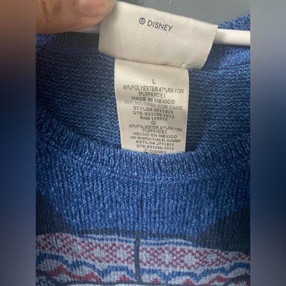 Disney Parks Mickey Mouse in Winter Hat Sweater,Color:Blue,Size L - Picture 5 of 5